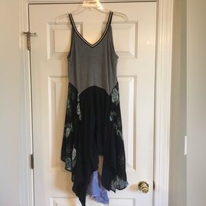 Upcycled MORGAN FACTORY gray blue tunic/dress S M